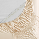 pure parima sateen fitted sheet cream
