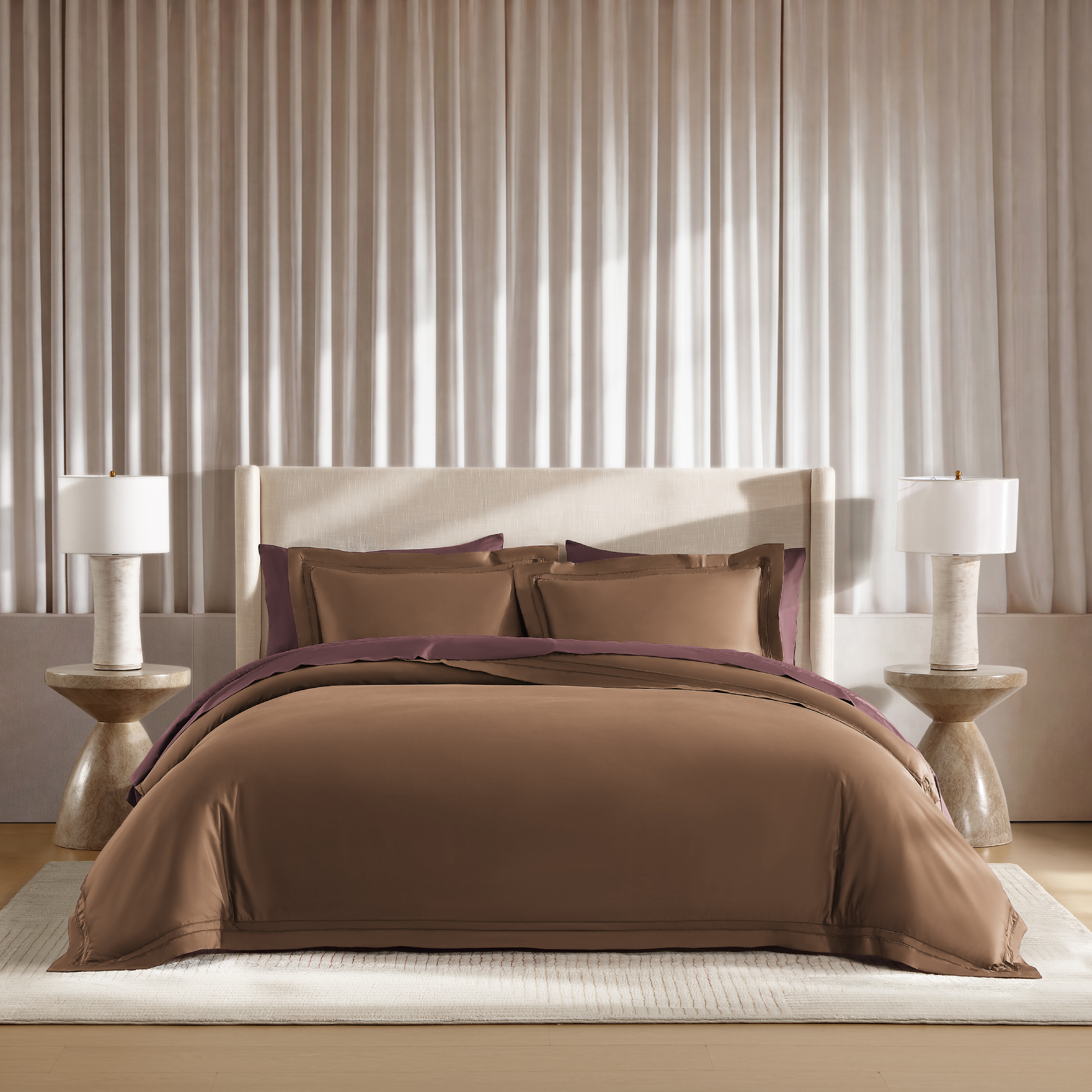pure parima egyptian cotton yalda collection copper and raisin