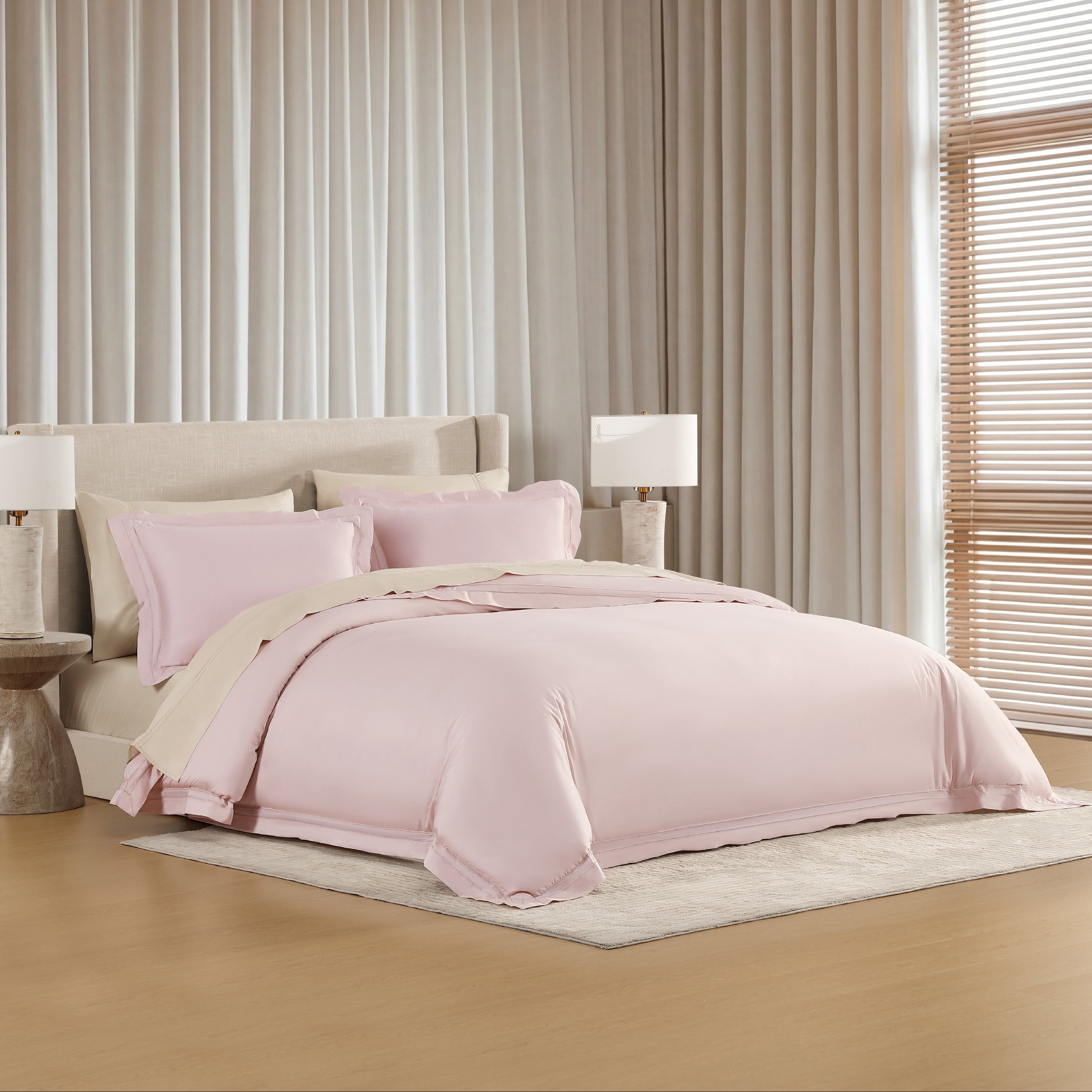pure parima egyptian cotton yalda collection pink and cream