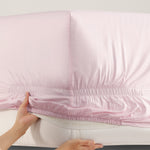 pure parima sateen fitted sheet pink