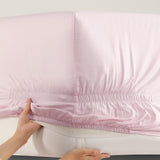 pure parima sateen fitted sheet pink
