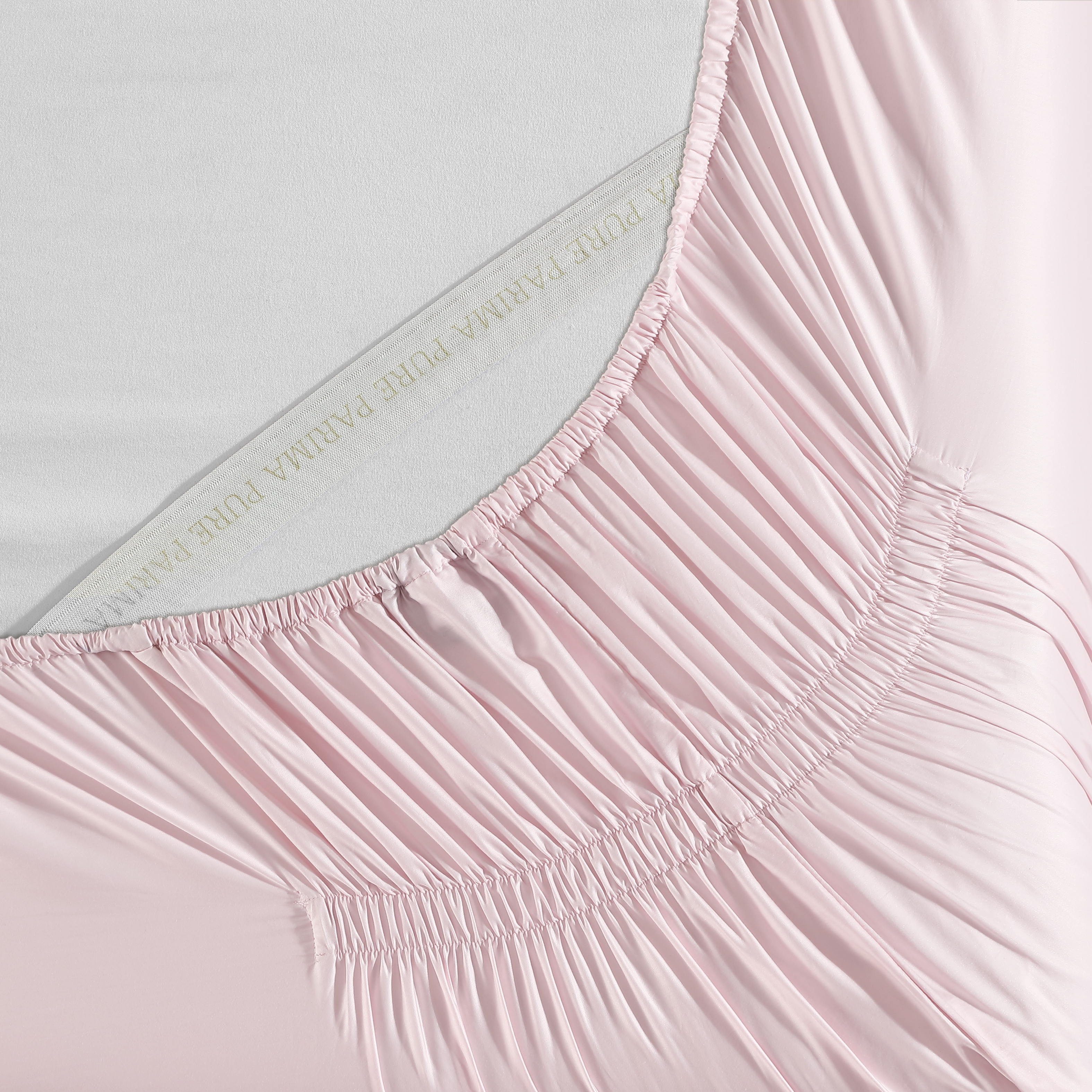 pure parima sateen fitted sheet pink