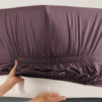 pure parima sateen fitted sheet raisin