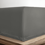 pure parima egyptian cotton adjustable fitted sheet#color_charcoal