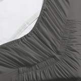 pure parima egyptian cotton adjustable fitted sheet#color_charcoal