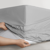 pure parima egyptian cotton adjustable fitted sheet#color_grey
