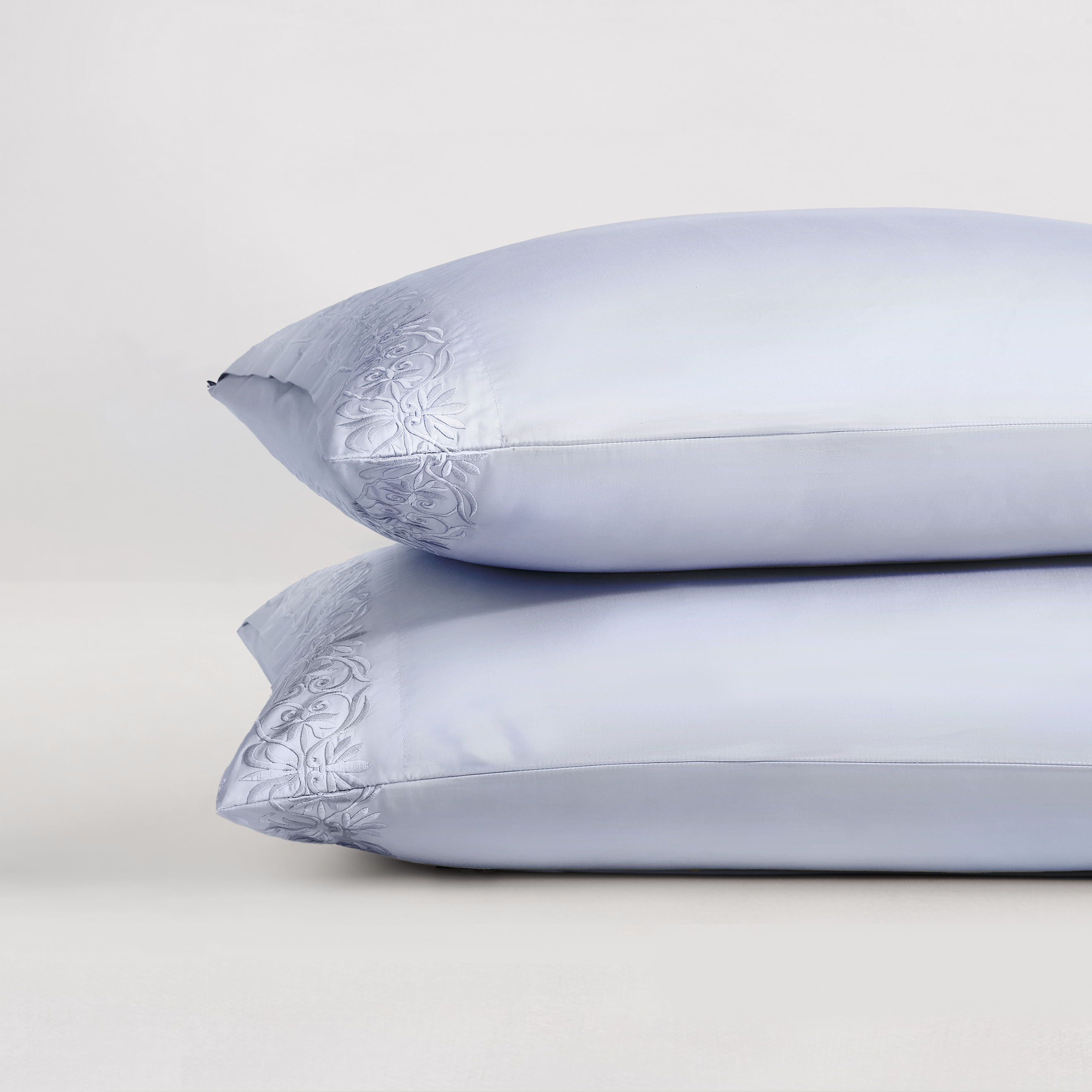 pure parima egyptian cotton ariane pillowcase icy blue