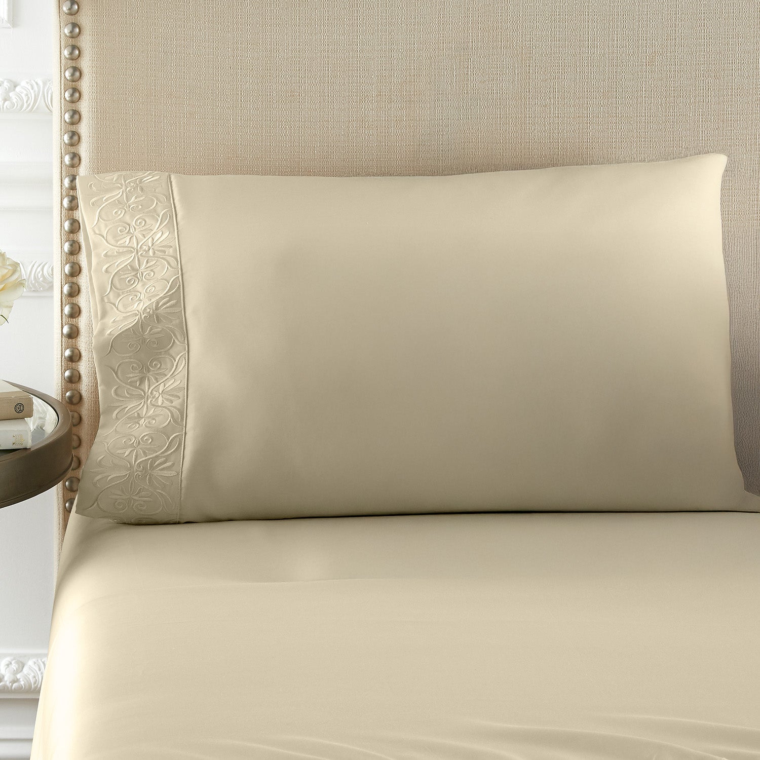 pure parima egyptian cotton ariane pillowcase tan