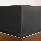 Pure Parima Egyptian Cotton Sheets Ultra Percale Fitted Sheet#color_carbon