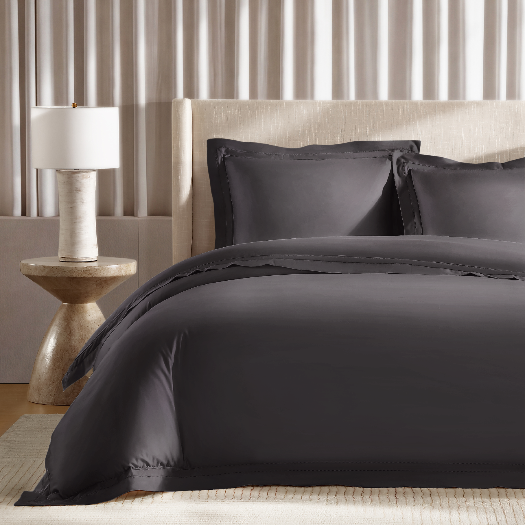 pure parima egyptian cotton yalda comforter charcoal