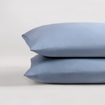 pure parima egyptian cotton european linen pillowcase set dusk