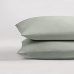 pure parima egyptian cotton european linen pillowcase set sage