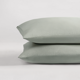 pure parima egyptian cotton european linen pillowcase set sage