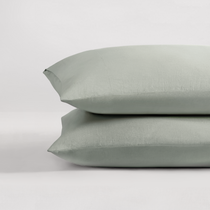 pure parima egyptian cotton european linen pillowcase set sage