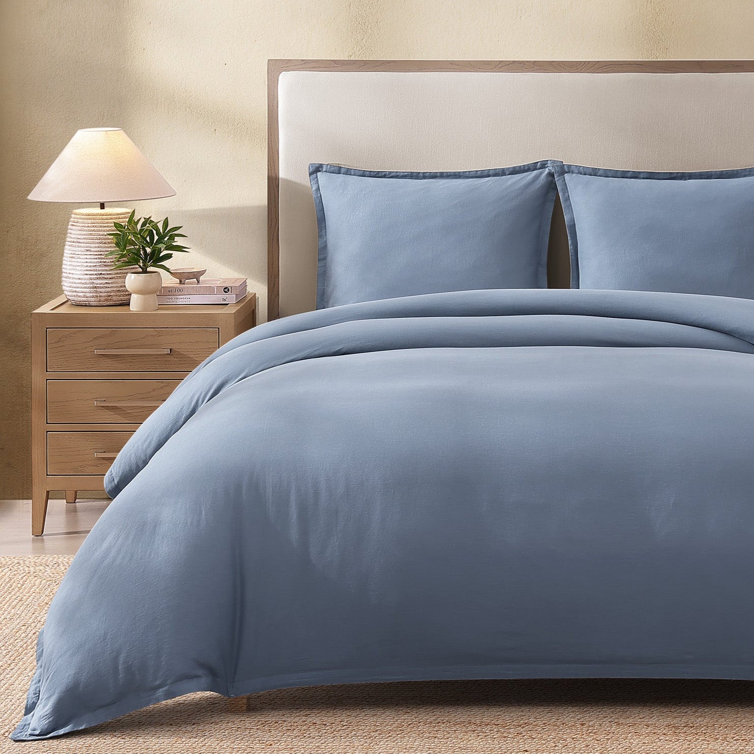pure parima egyptian cotton european linen duvet cover set dusk