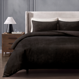 pure parima textured velvet duvet cover espresso