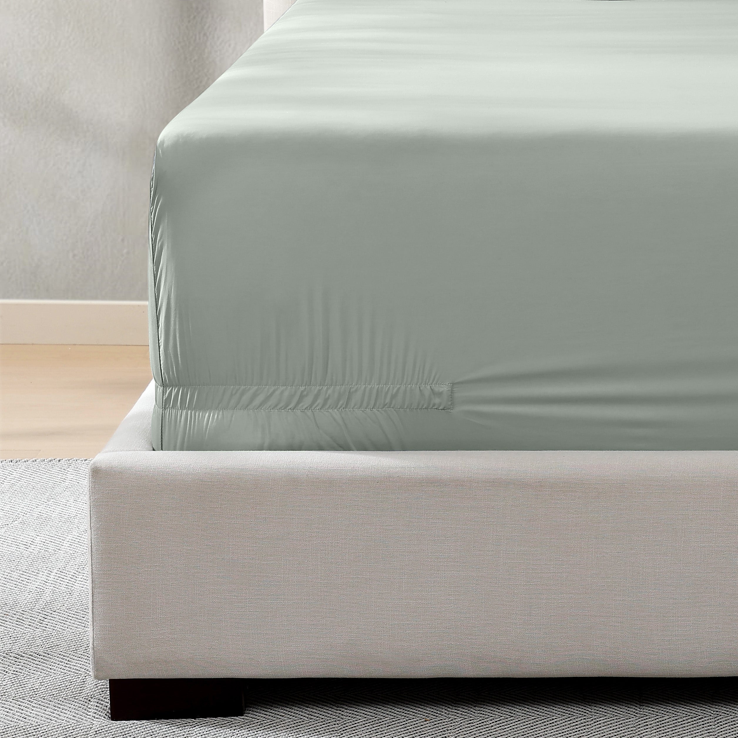 pure parima mist adjustable fitted sheet detail