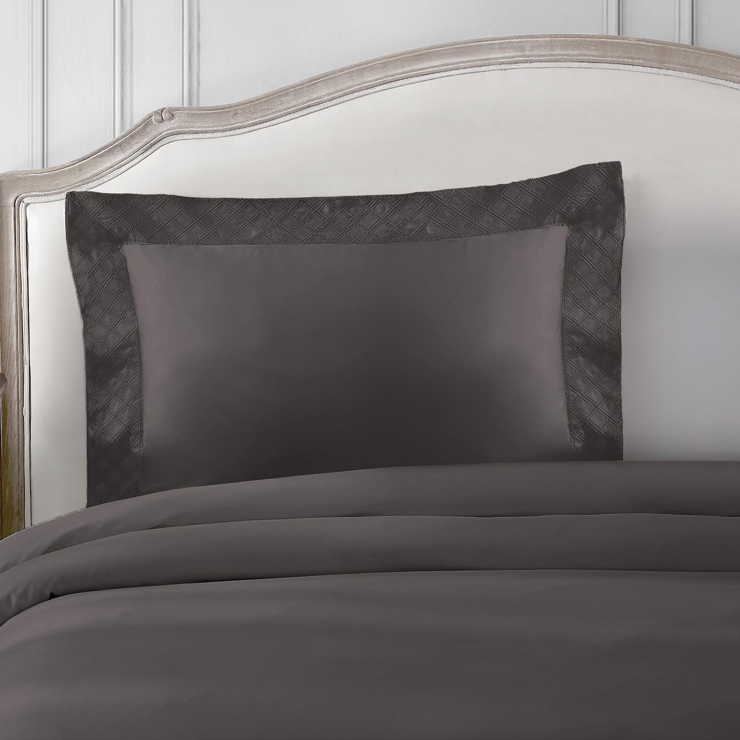 pure parima egyptian cotton hira sham charcoal