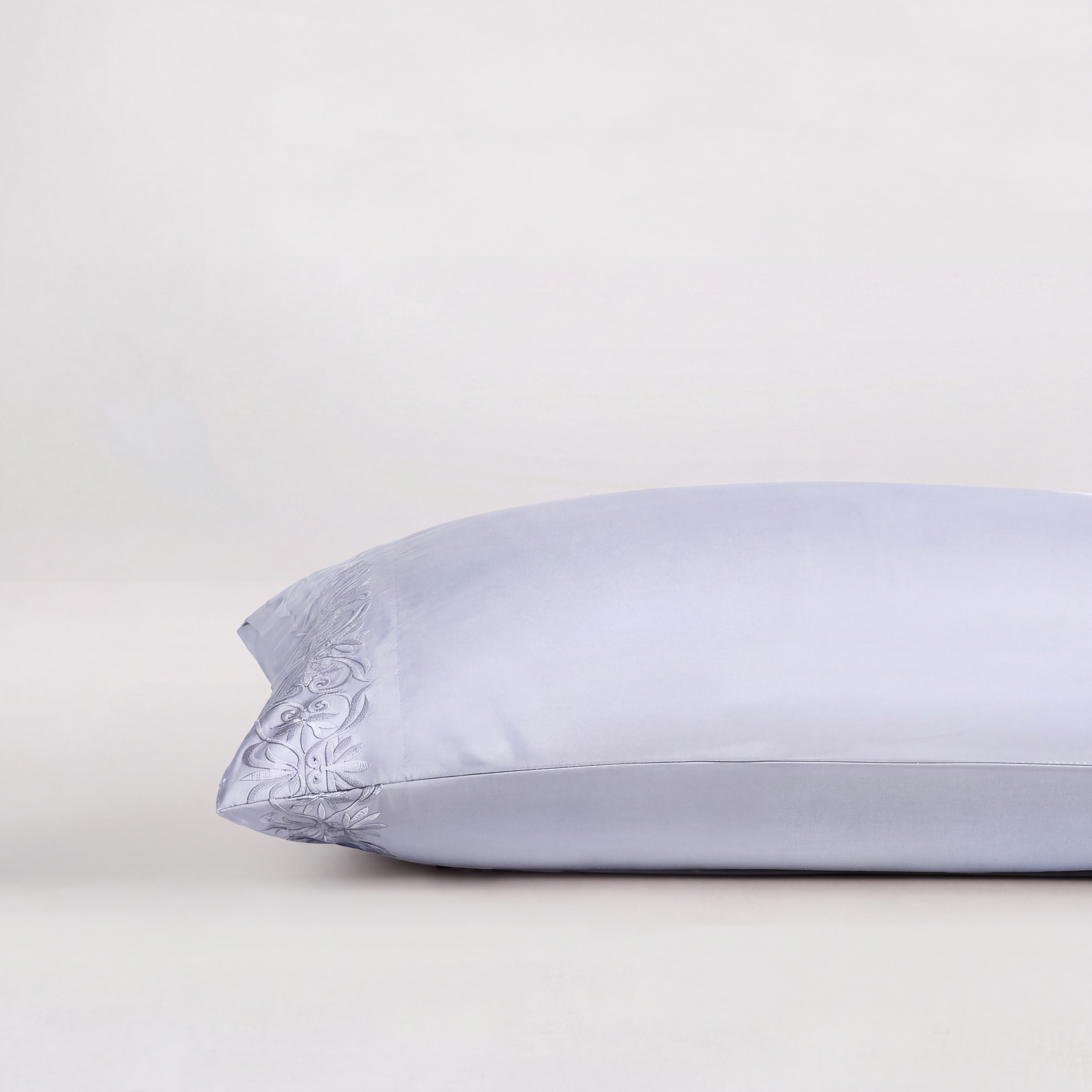 pure parima egyptian cotton ariane pillowcase single icy blue