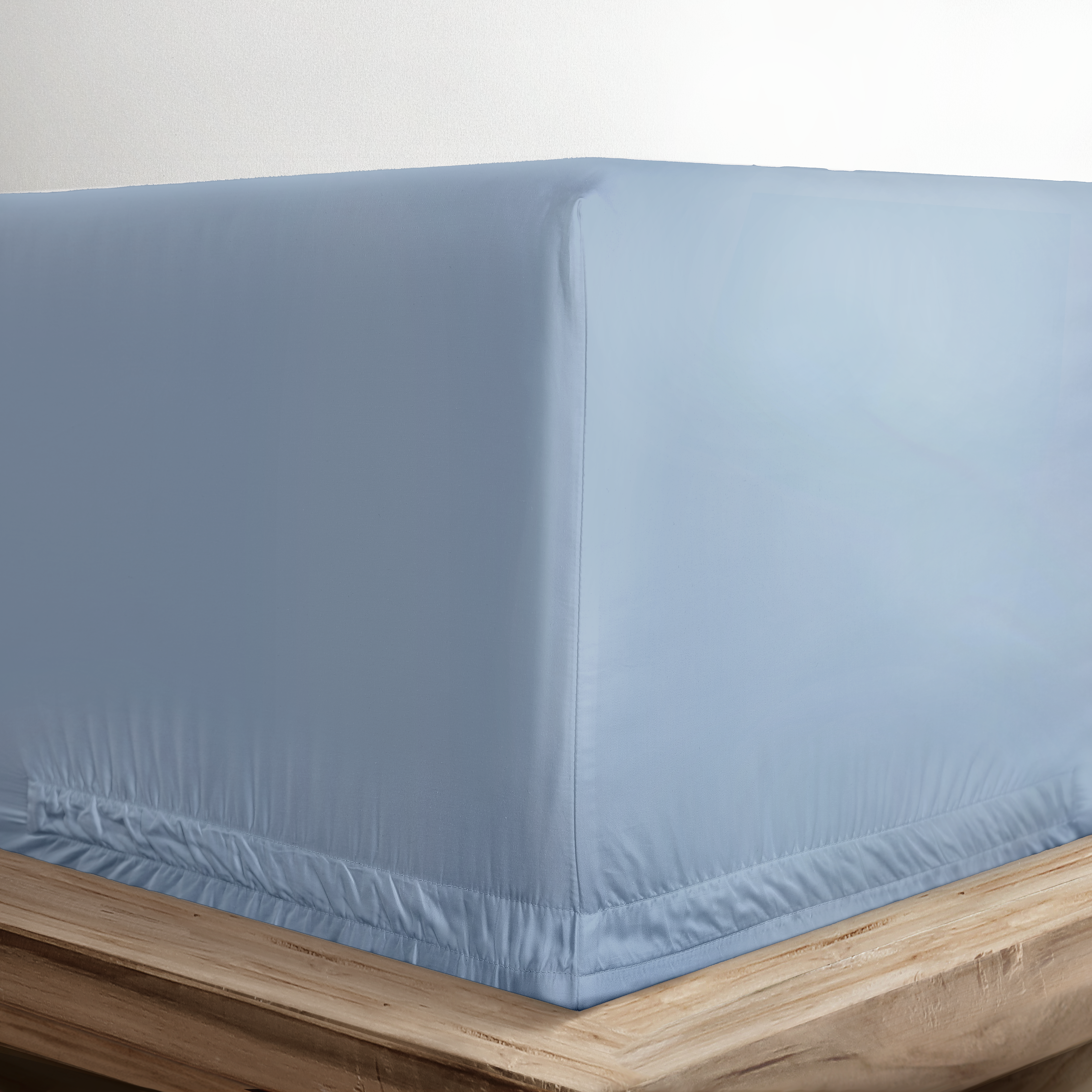 pure parima egyptian cotton adjustable fitted sheet#color_icy-blue