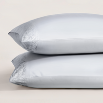 pure parima egyptian cotton pillowcase set ariane icy blue