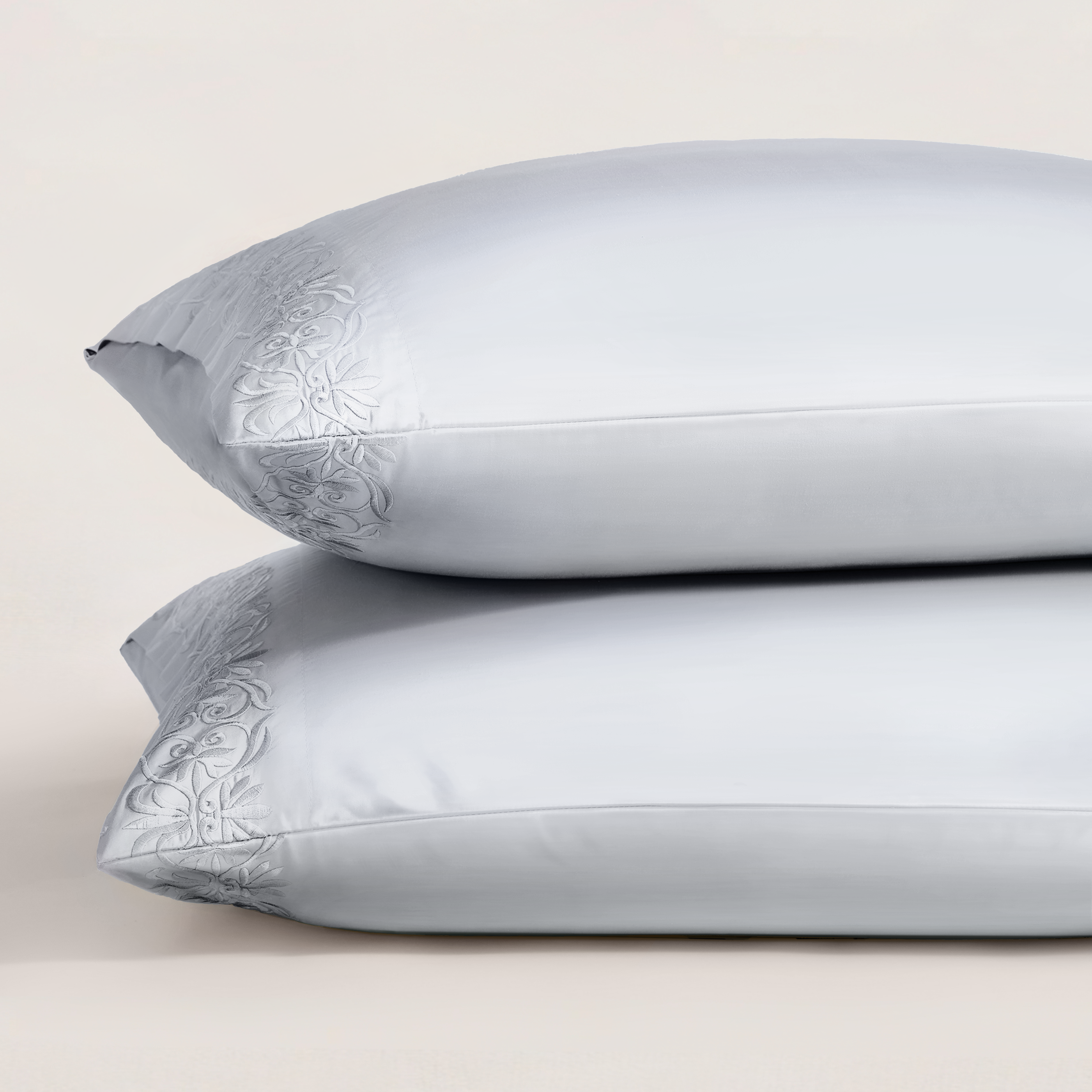 pure parima egyptian cotton pillowcase set ariane icy blue