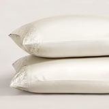 pure parima egyptian cotton pillowcase set ariane ivory