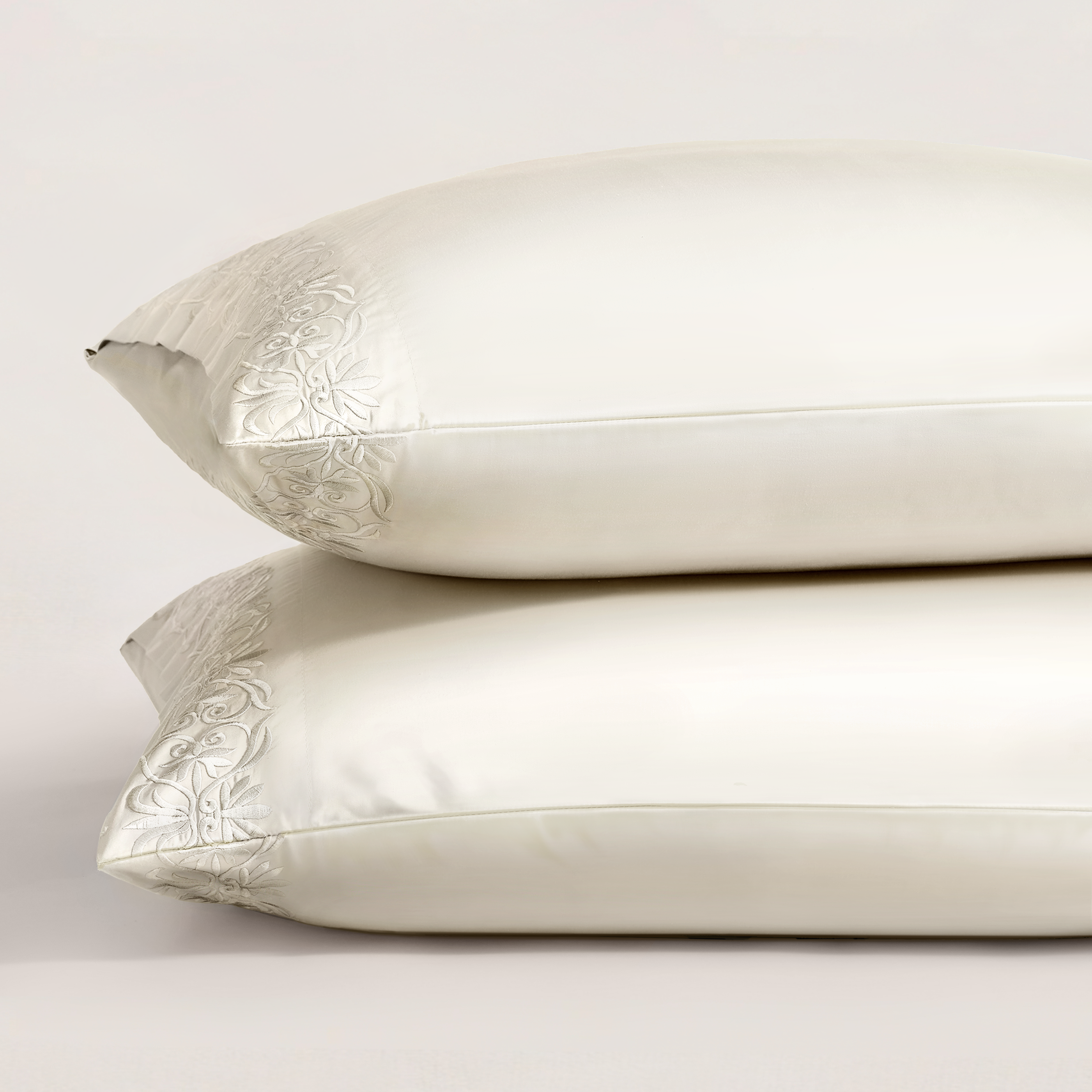 pure parima egyptian cotton pillowcase set ariane ivory