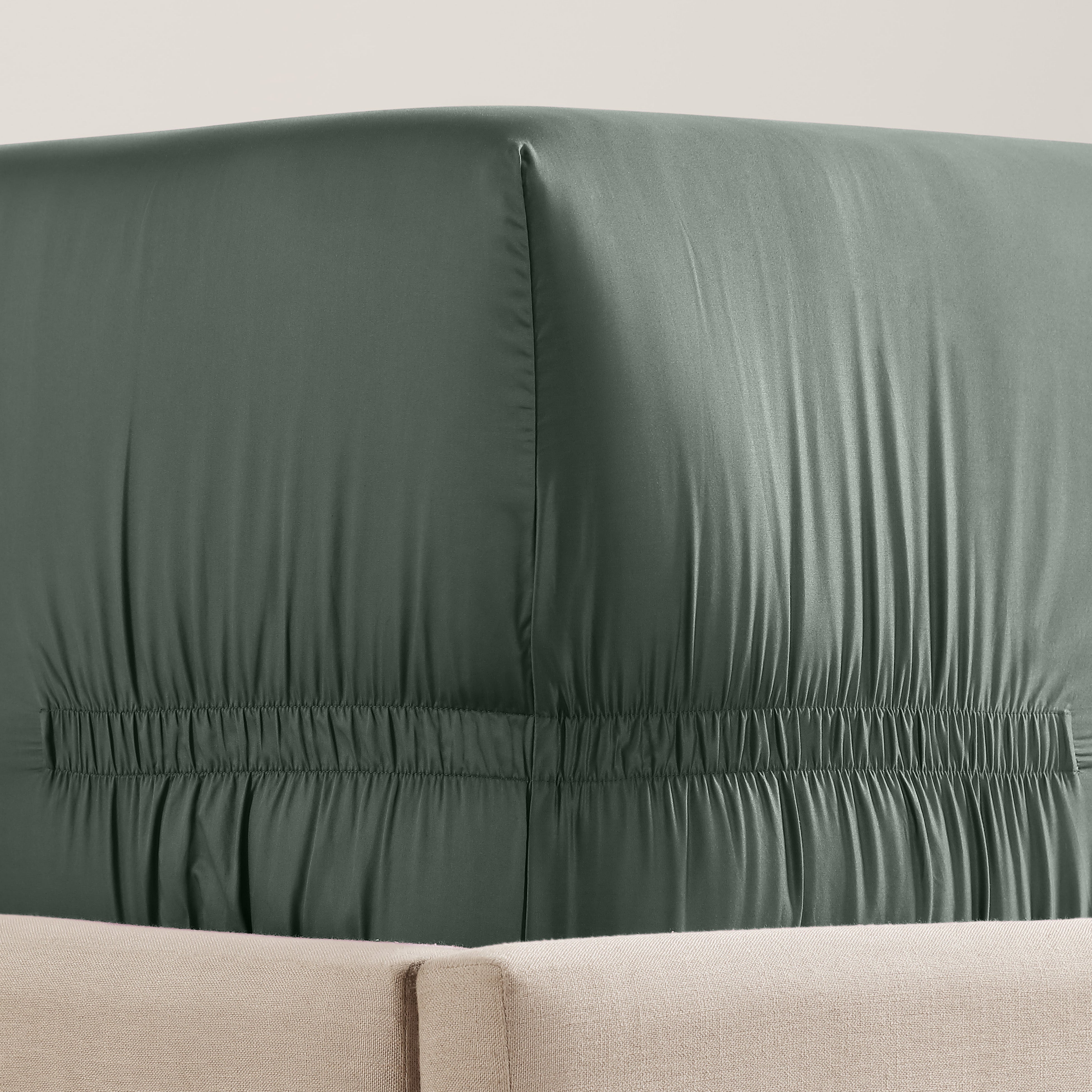 pure parima egyptian cotton sateen adjustable fitted sheet meadow