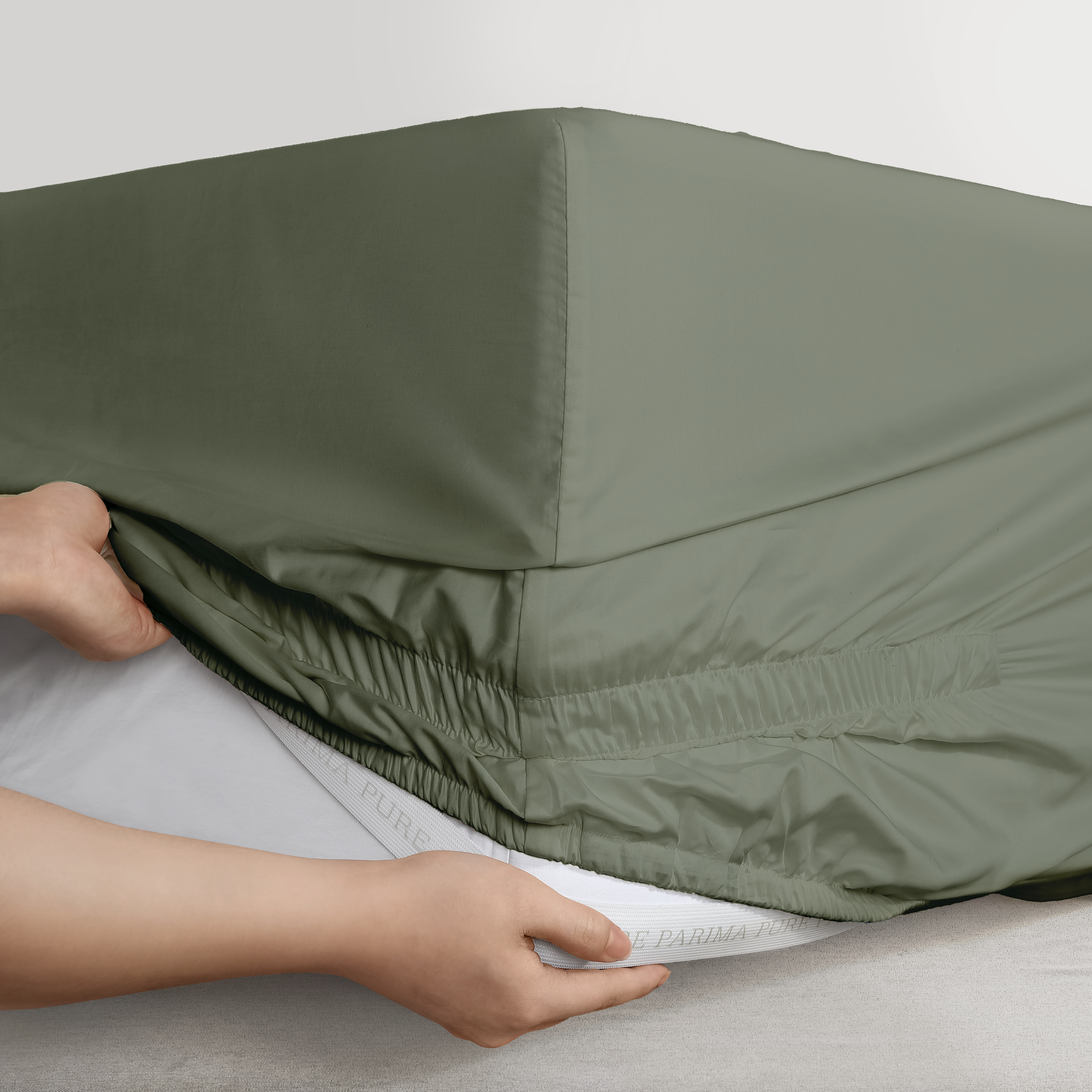 pure parima egyptian cotton adjustable fitted sheet#color_meadow