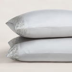 pure parima egyptian cotton pillowcase set ariane grey