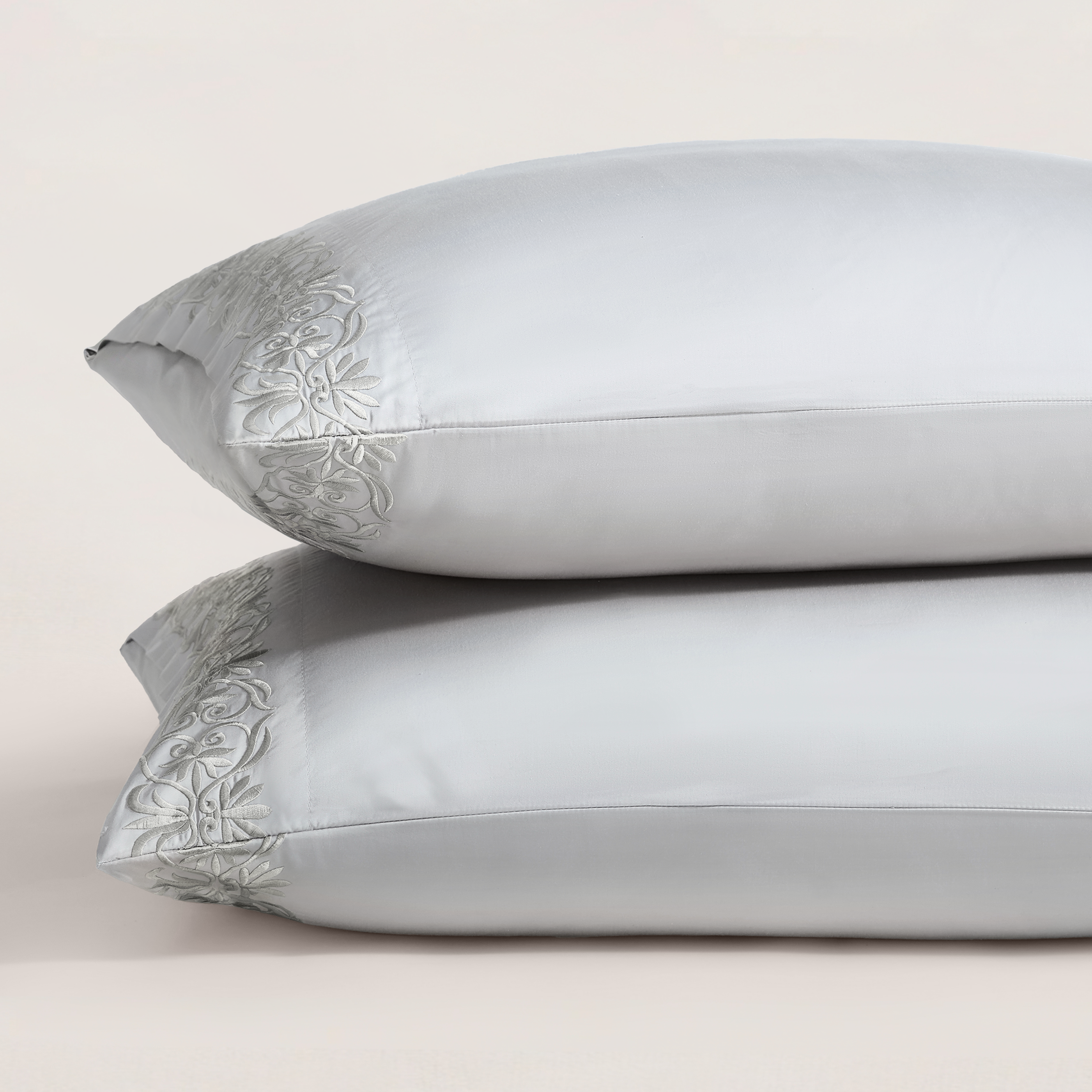 pure parima egyptian cotton pillowcase set ariane grey