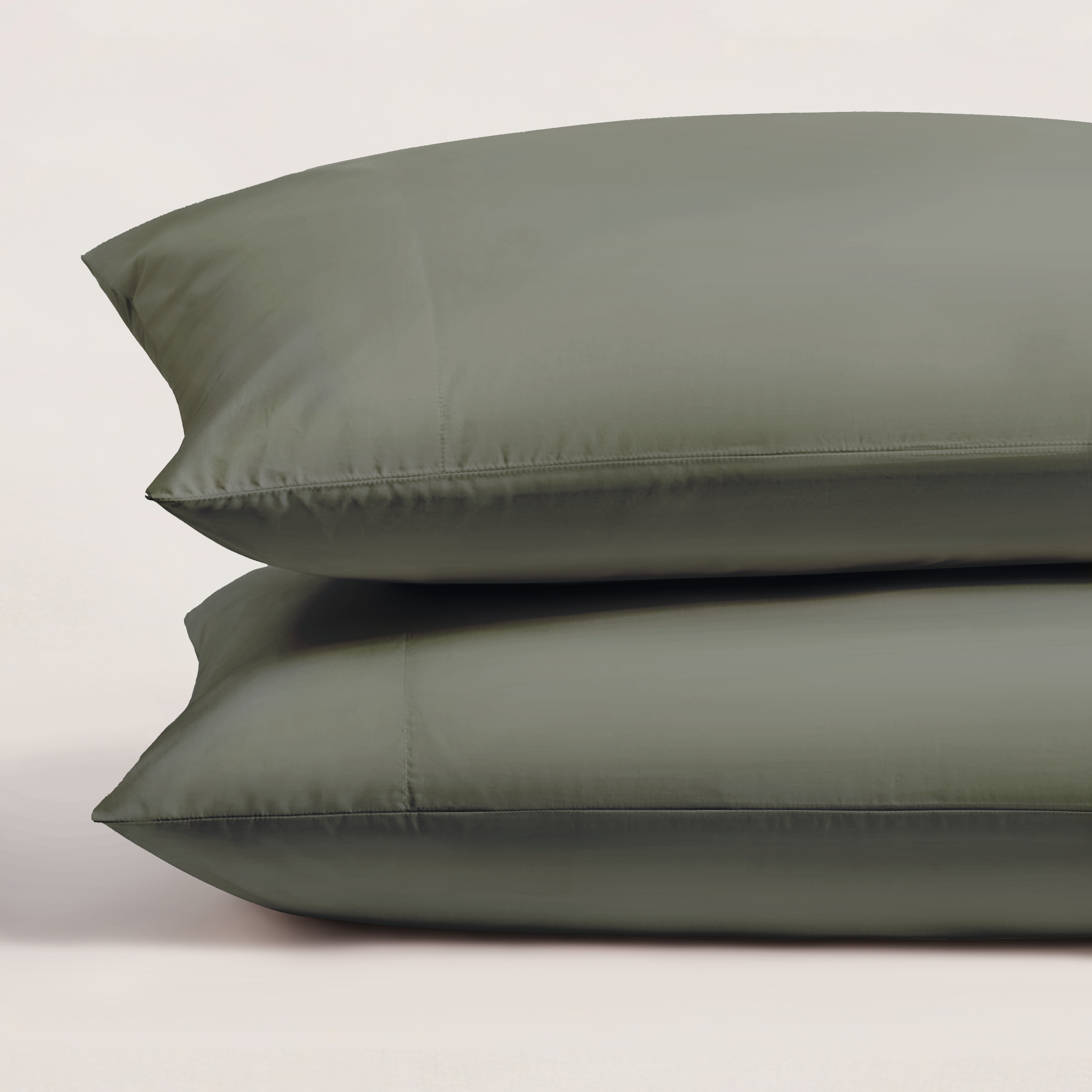pure parima egyptian cotton ultra percale pillowcase set olive