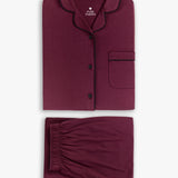 pure parima soft knit long sleeve pajama set#color_cherry