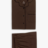 pure parima soft knit long sleeve pajama set#color_mocha