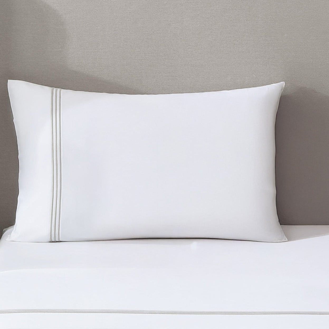 pure parima egyptian cotton triple luxe sateen pillowcase nickel
