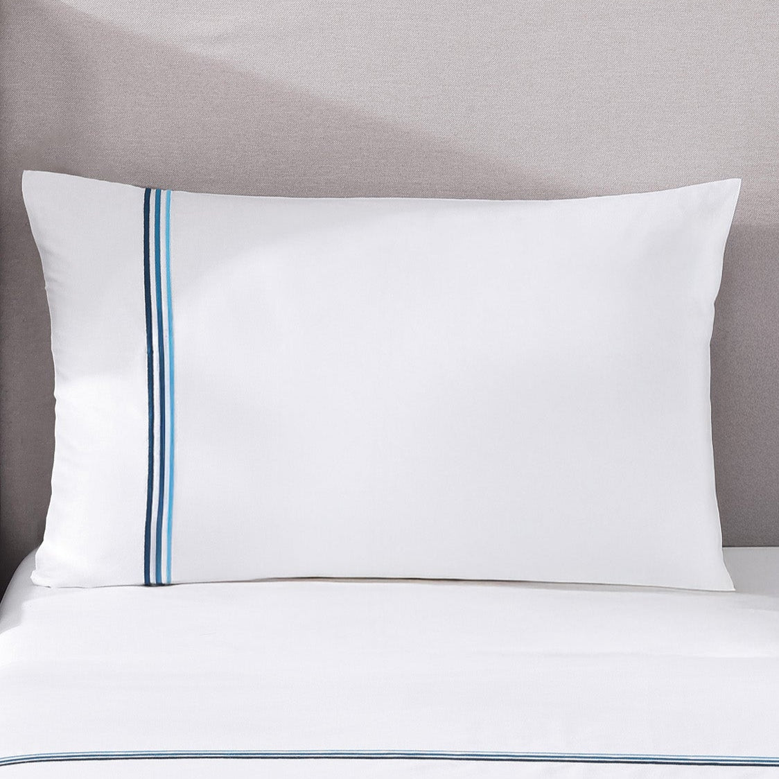 pure parima egyptian cotton triple luxe sateen pillowcase teal
