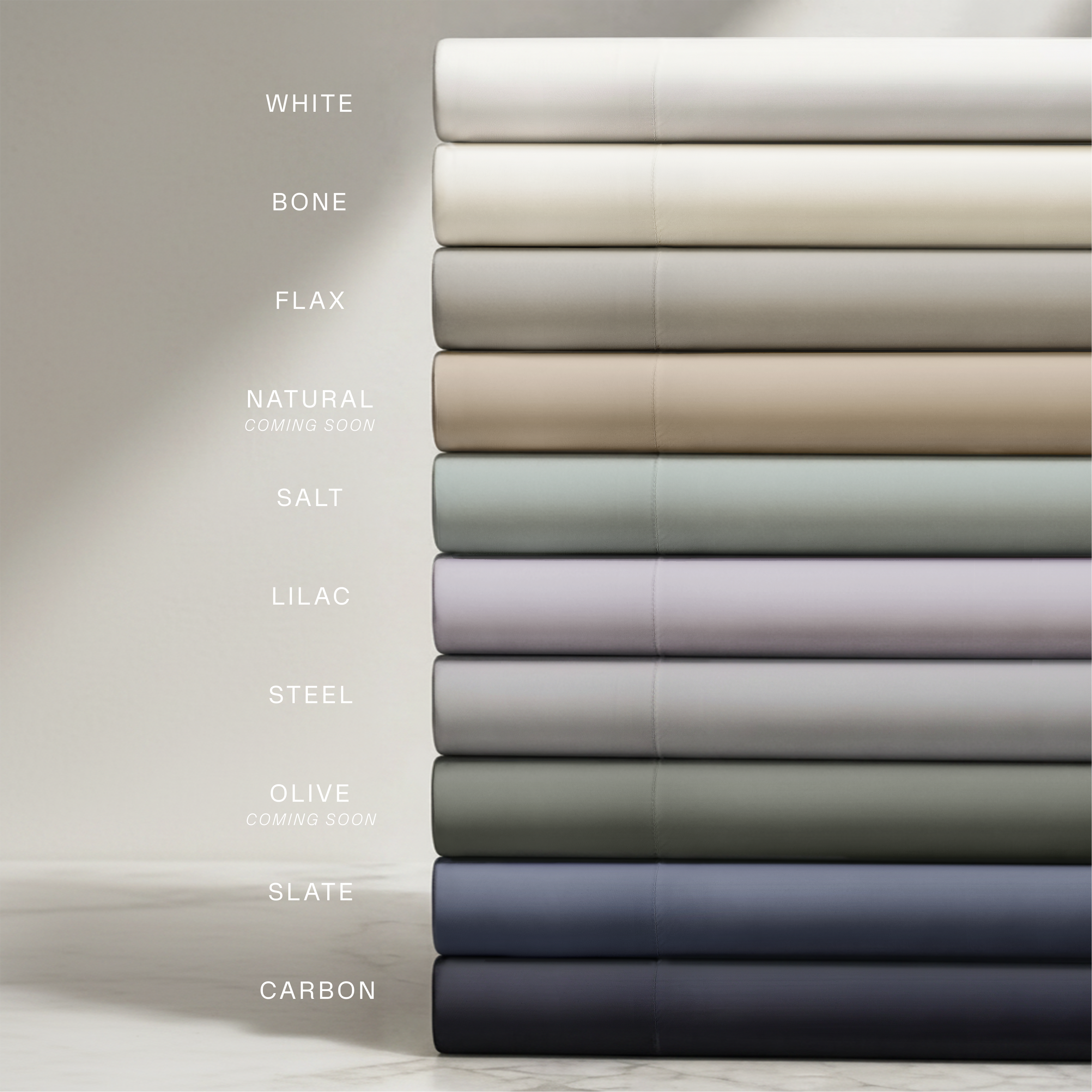 pure parima egyptian cotton ultra percale sheet stack