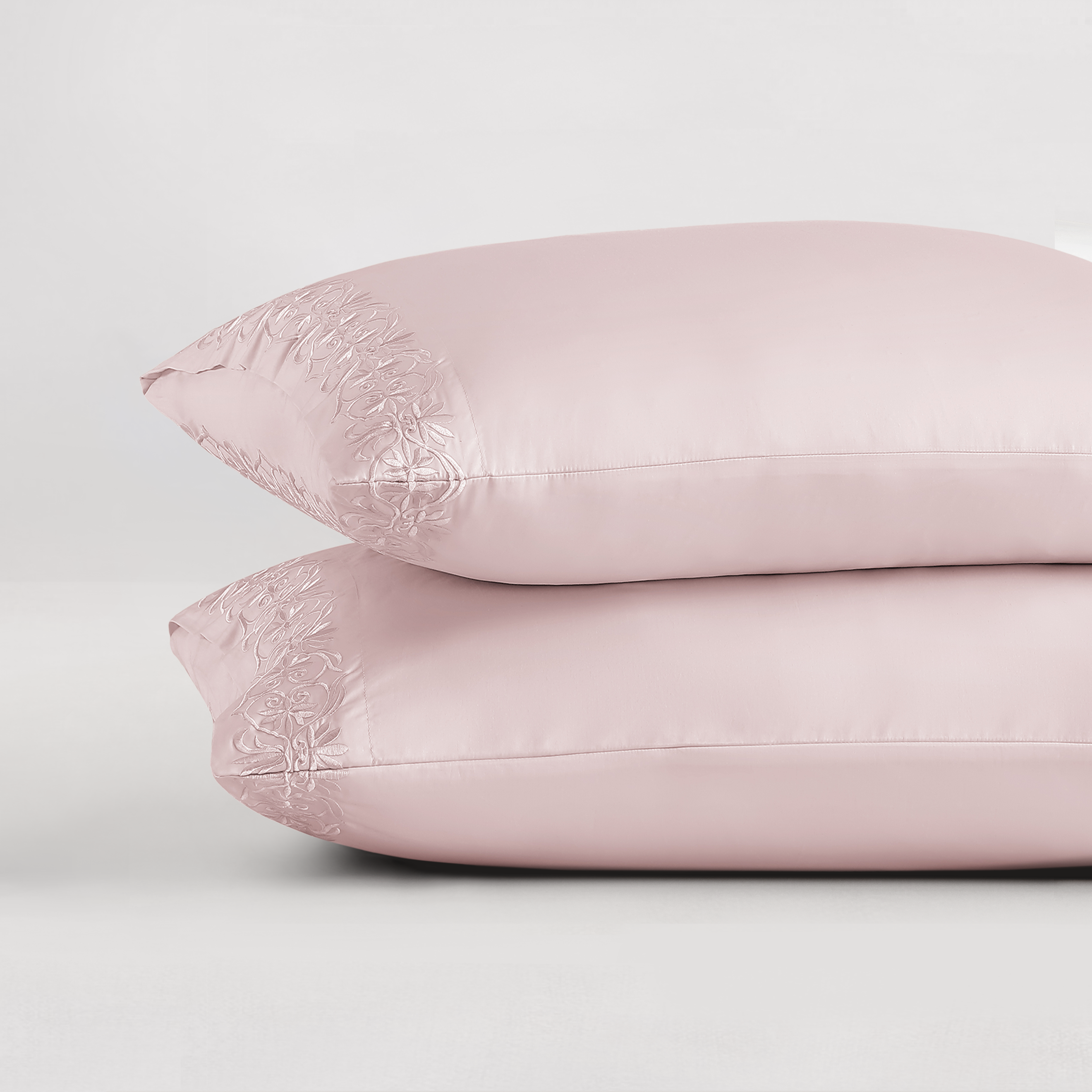 pure parima egyptian cotton ariane pillowcase set pink