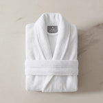 pure parima egyptian cotton plush robe white