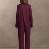 pure parima soft knit long sleeve pajama set#color_cherry