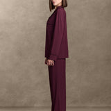 pure parima soft knit long sleeve pajama set#color_cherry