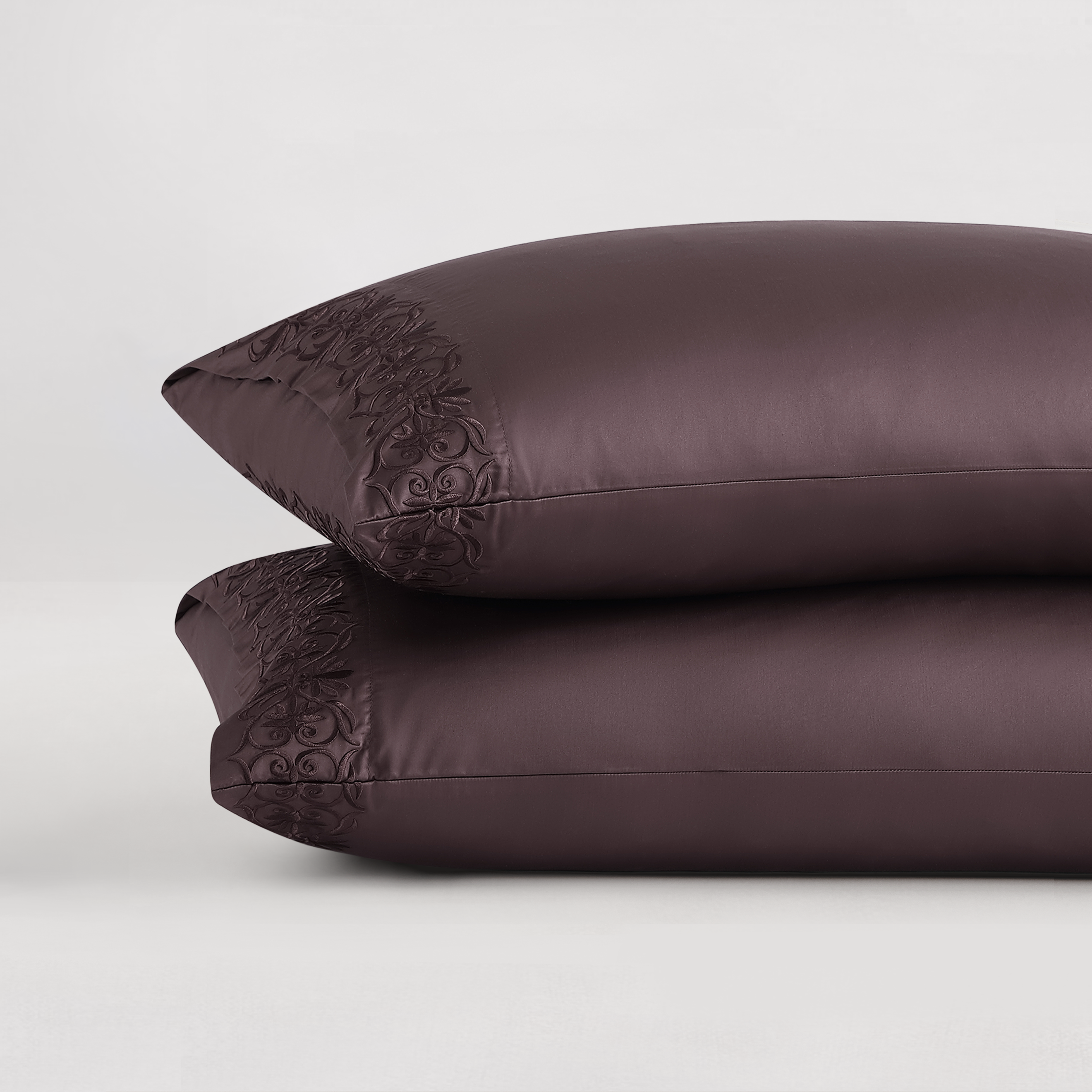 pure parima egyptian cotton ariane pillowcase set raisin