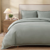 pure parima egyptian cotton european linen duvet cover set sage