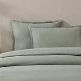 pure parima egyptian cotton european linen duvet cover set sage