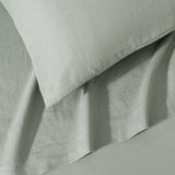 pure parima egyptian cotton european linen sheet set sage