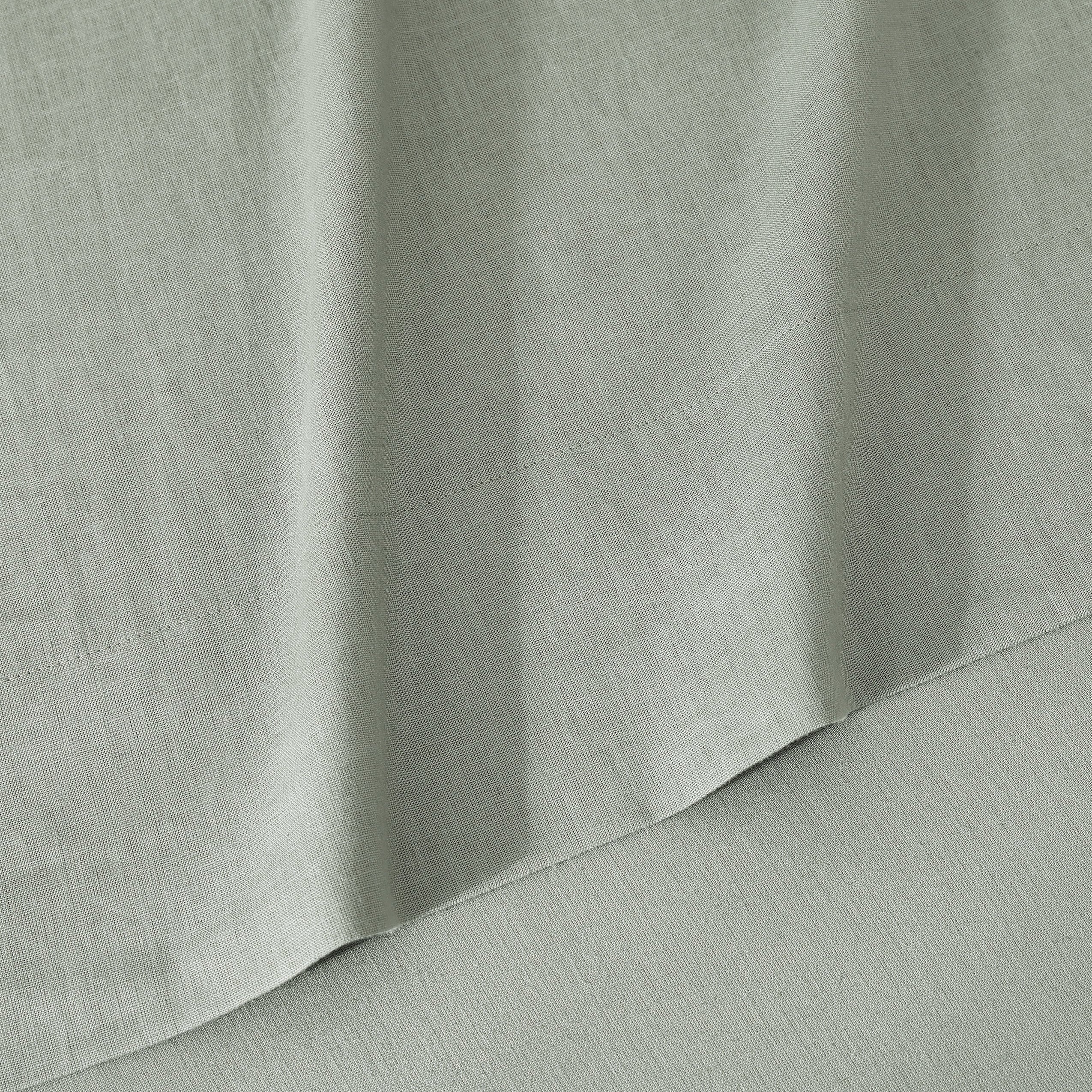 pure parima egyptian cotton european linen sheet set sage