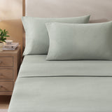 pure parima egyptian cotton european linen sheet set sage