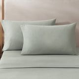 pure parima egyptian cotton european linen pillowcase set#color_sage