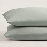 pure parima egyptian cotton european linen pillowcase set sage